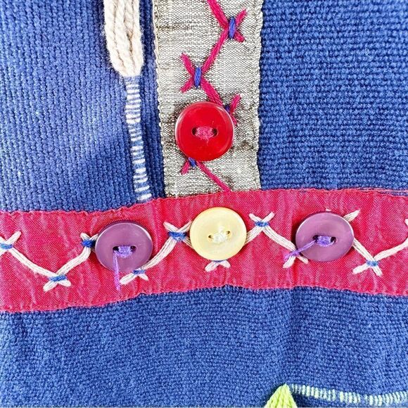 Anu by Natural Blue Tapestry Art to Wear Button up Jacket XL - Picture 8 of 14